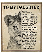 Never Forget That I Love U-Lion Dad To Daughter Fleece Blanket - 50" x 60" front