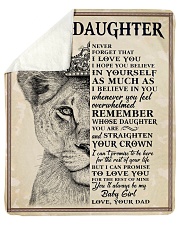 Never Forget That I Love U-Lion Dad To Daughter Sherpa Fleece Blanket - 50" x 60" thumbnail