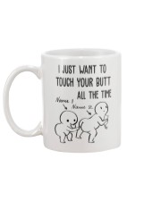 Personalized name just want to touch your butt Mug back