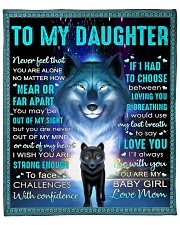 Never Feel That U Are Alone Wolf Mom To Daughter Fleece Blanket - 50" x 60" front