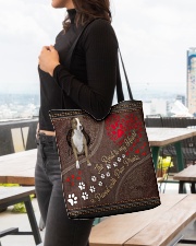 American-Pitbull-Terrier-dog-the-road-to-my-heart All-over Tote aos-all-over-tote-lifestyle-front-04