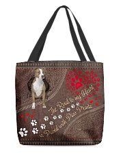 American-Pitbull-Terrier-dog-the-road-to-my-heart All-over Tote front