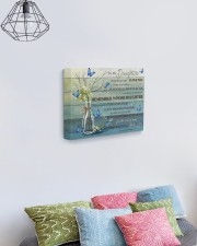 Blue Never Forget That I Love U Mom To Daughter 14x11 Gallery Wrapped Canvas Prints aos-canvas-pgw-14x11-lifestyle-front-02