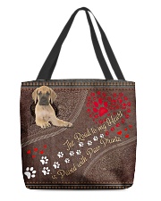 Great-Dane-dog-the-road-to-my-heart All-over Tote front
