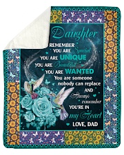 Daughter Always Remember You're In My Heart Sherpa Fleece Blanket tile