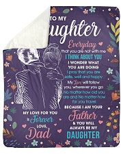 Daughter My Love ForU Is Forever And Will Follow U Sherpa Fleece Blanket - 50" x 60" thumbnail