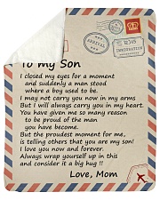 I closed my eyes for a moment air mail Mom to Son Sherpa Fleece Blanket tile