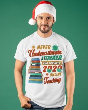 Never Underestimate A Teacher Who Survived 2020 Classic T-Shirt apparel-classic-tshirt-lifestyle-front-84