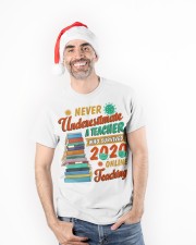 Never Underestimate A Teacher Who Survived 2020 Classic T-Shirt apparel-classic-tshirt-lifestyle-front-90