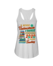 Never Underestimate A Teacher Who Survived 2020 Ladies Flowy Tank tile