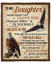 Never Forget That I Love You Eagle Dad To Daughter Fleece Blanket - 50" x 60" front