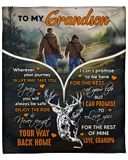 Wherever Your Journey In Life - Deer To Grandson Fleece Blanket - 50" x 60" front