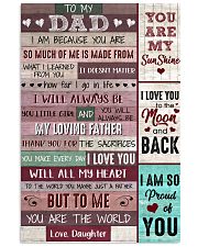 Dad Thanks 4The Sacrifices U Make Every Day ILoveU 11x17 Poster front