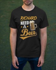 Personalized Name Need A Beer Classic T-Shirt apparel-classic-tshirt-lifestyle-front-42