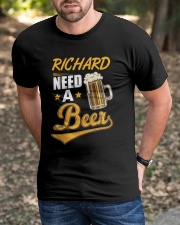 Personalized Name Need A Beer Classic T-Shirt apparel-classic-tshirt-lifestyle-front-52