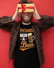 Personalized Name Need A Beer Classic T-Shirt apparel-classic-tshirt-lifestyle-front-80