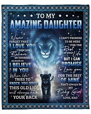 Lion- Never 4get that I Love U - Dad-To-Daughter Fleece Blanket - 50" x 60" front