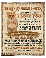 Never 4get I Love U Lion Grandpa To Granddaughter Fleece Blanket - 50" x 60" front