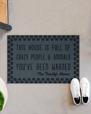 This house is full of crazy people n animals Doormat 22.5" x 15" aos-doormat-22-5x15-lifestyle-front-07