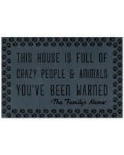 This house is full of crazy people n animals Doormat 22.5" x 15" front