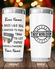 Personalized Name Best Boss ever Harder to find 20oz Tumbler aos-20oz-tumbler-lifestyle-front-98