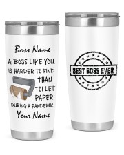 Personalized Name Best Boss ever Harder to find 20oz Tumbler front