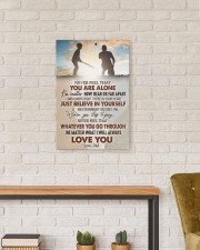 Never Feel That U Are Alone Baseball Dad To Son 16x24 Gallery Wrapped Canvas Prints aos-canvas-pgw-16x24-lifestyle-front-17