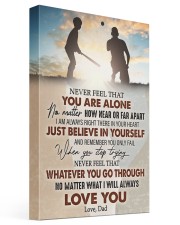 Never Feel That U Are Alone Baseball Dad To Son 16x24 Gallery Wrapped Canvas Prints front