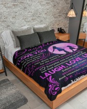Daughter Follow Your Dreams Believe In Your Self Large Sherpa Fleece Blanket - 60" x 80" aos-sherpa-fleece-blanket-lifestyle-front-04
