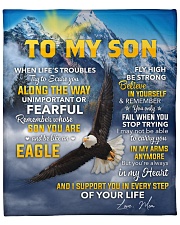 I Support U In Every Step Eagle Mom To Son Fleece Blanket - 50" x 60" front