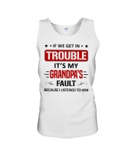 Trouble It's My Grandpas Fault - For Granddaughter Unisex Tank tile