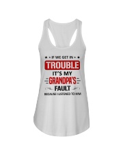Trouble It's My Grandpas Fault - For Granddaughter Ladies Flowy Tank tile