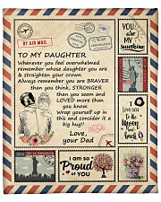 I Love You To The Moon And Back - Dad-To-Daughter Fleece Blanket - 50" x 60" front