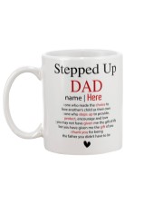 Stepped Up Dad personalized Name Mug back