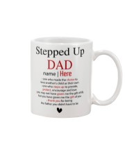 Stepped Up Dad personalized Name Mug front