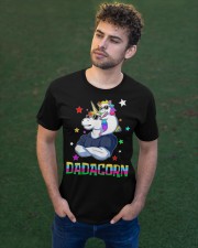Dadacorn Muscle Unicorn Dad And Daghter - For Dad Classic T-Shirt apparel-classic-tshirt-lifestyle-front-43