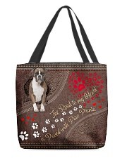 Boxer-dog-the-road-to-my-heart All-over Tote front