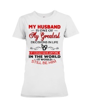 MyHusband Is One Of My Greatest Decisions-For Wife Premium Fit Ladies Tee tile