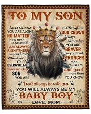 Mom To Son Never Feel U Are Alone Lion Fleece Blanket - 50" x 60" front