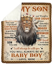 Mom To Son Never Feel U Are Alone Lion Sherpa Fleece Blanket tile