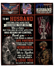 Husband Army Thanks For Being A Great Life Partner Fleece Blanket - 50" x 60" front