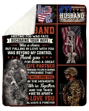 Husband Army Thanks For Being A Great Life Partner Sherpa Fleece Blanket - 50" x 60" thumbnail