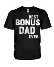 Best Bonus Dad Ever V-Neck T-Shirt tile