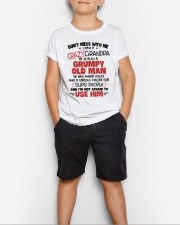 Don't Mess With Me I Have A Crazy Grandpa Youth T-Shirt lifestyle-youth-tshirt-front-1