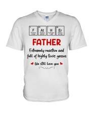 Father Full Of Highly Toxic Gasses - For Dad V-Neck T-Shirt tile