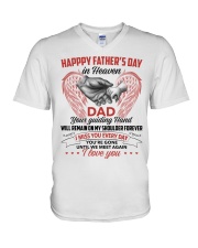 Happy Father's Day In Heaven Dad V-Neck T-Shirt tile