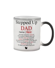 Stepped Up Dad personalized Name Color Changing Mug thumbnail