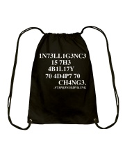 Intelligence is the ability to adapt to change Drawstring Bag tile