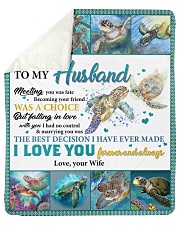 Husband Turtle Marrying You Was The Best Decision Sherpa Fleece Blanket tile