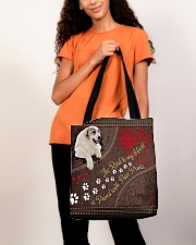 Great-Pyrenees-dog-the-road-to-my-heart All-over Tote aos-all-over-tote-lifestyle-front-06